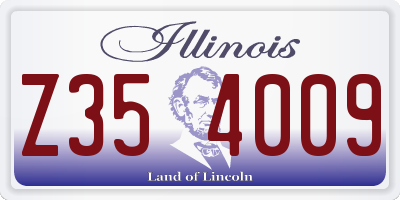 IL license plate Z354009