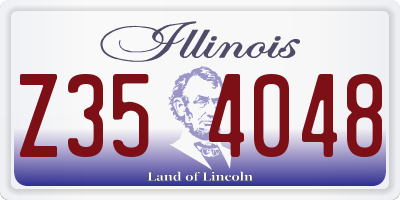 IL license plate Z354048