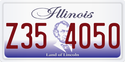 IL license plate Z354050