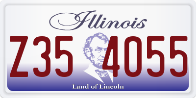 IL license plate Z354055