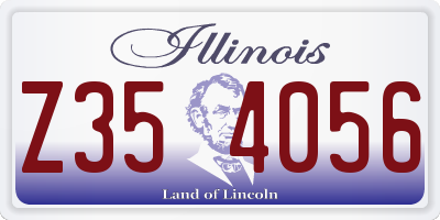 IL license plate Z354056