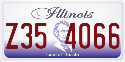 IL license plate Z354066
