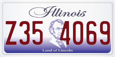 IL license plate Z354069