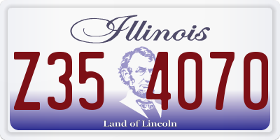 IL license plate Z354070