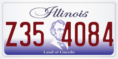 IL license plate Z354084