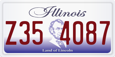 IL license plate Z354087