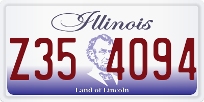 IL license plate Z354094