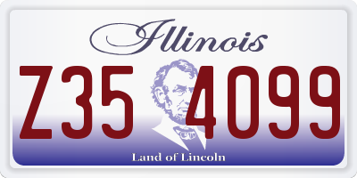 IL license plate Z354099