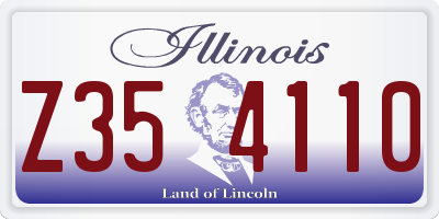 IL license plate Z354110
