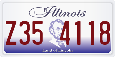 IL license plate Z354118