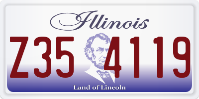 IL license plate Z354119