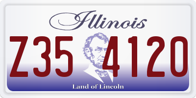 IL license plate Z354120