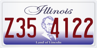 IL license plate Z354122