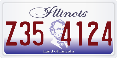IL license plate Z354124