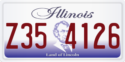 IL license plate Z354126