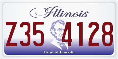 IL license plate Z354128