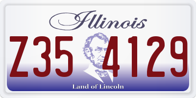 IL license plate Z354129