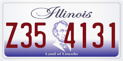 IL license plate Z354131