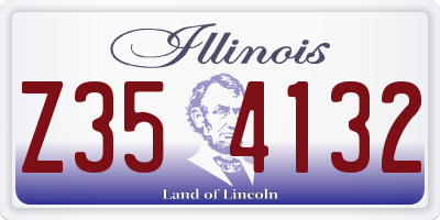 IL license plate Z354132