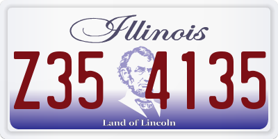 IL license plate Z354135