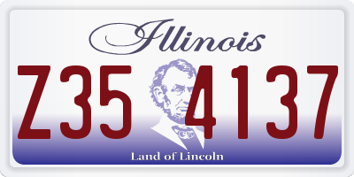 IL license plate Z354137