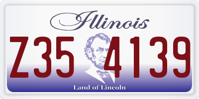 IL license plate Z354139