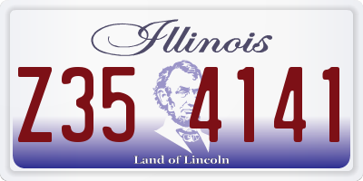 IL license plate Z354141