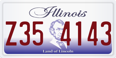 IL license plate Z354143