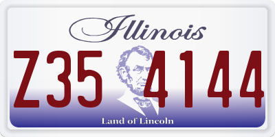 IL license plate Z354144