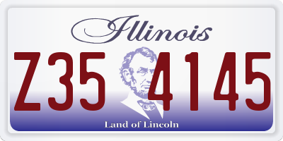 IL license plate Z354145