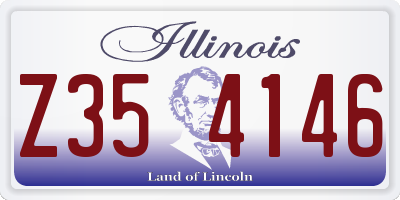 IL license plate Z354146