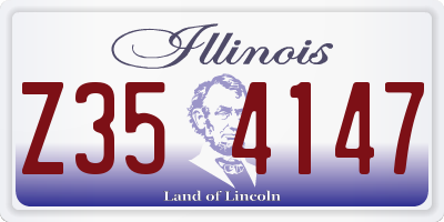 IL license plate Z354147