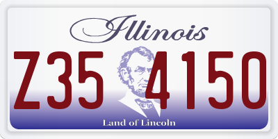 IL license plate Z354150