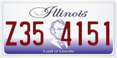 IL license plate Z354151