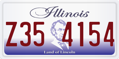 IL license plate Z354154