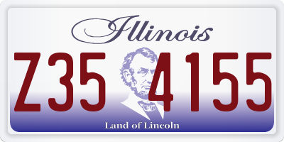 IL license plate Z354155