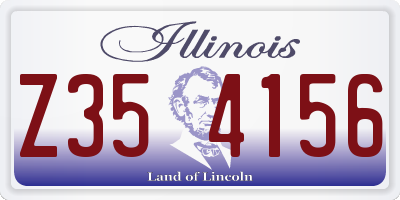 IL license plate Z354156