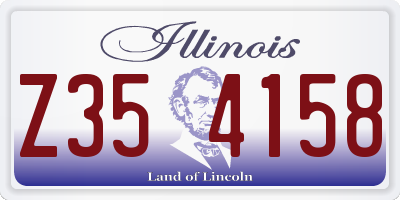 IL license plate Z354158