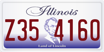 IL license plate Z354160