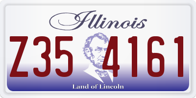 IL license plate Z354161