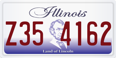 IL license plate Z354162