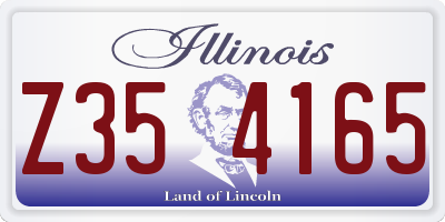 IL license plate Z354165