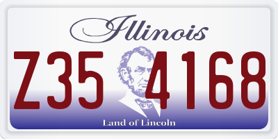 IL license plate Z354168