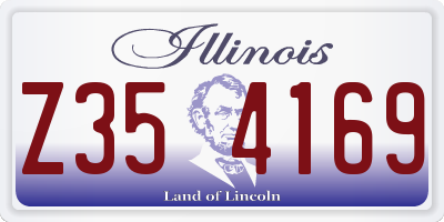 IL license plate Z354169
