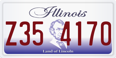 IL license plate Z354170