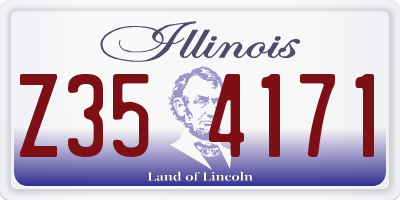 IL license plate Z354171