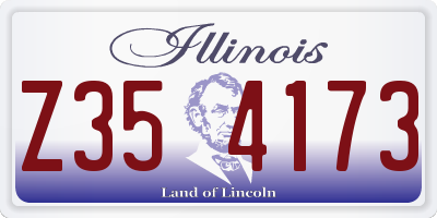 IL license plate Z354173