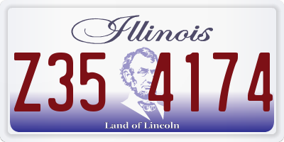 IL license plate Z354174