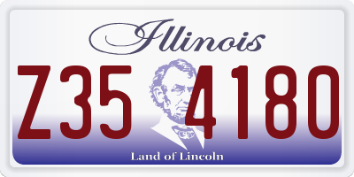 IL license plate Z354180