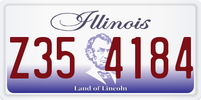 IL license plate Z354184